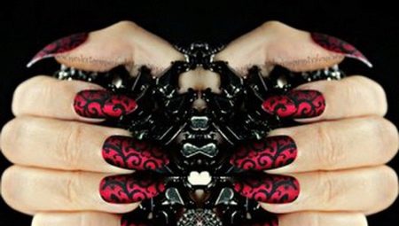 Design de manicure de estilo gótico