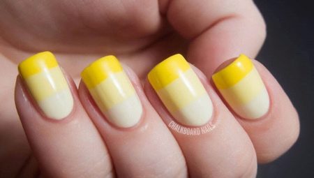 Manicure con smalto gel giallo
