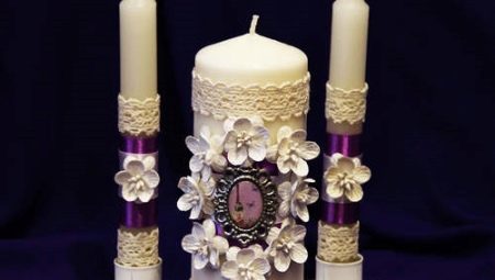 Lilin untuk perapian keluarga untuk pernikahan