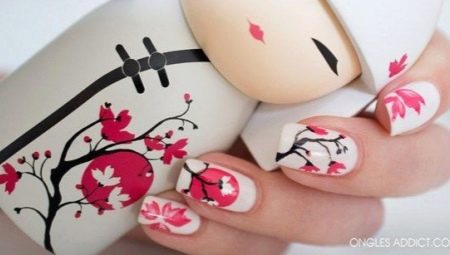 Idea cerah untuk mencipta manicure dengan sakura