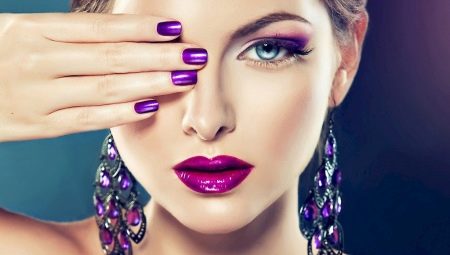 Idea manicure ungu terbaik untuk kuku pendek