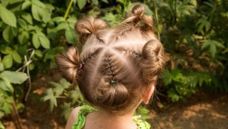 Прически за момичета на 2-3 години за къса коса