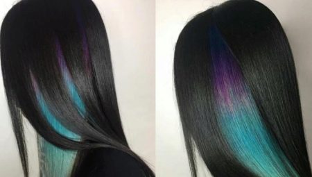 Colorare latentă pe părul închis la culoare