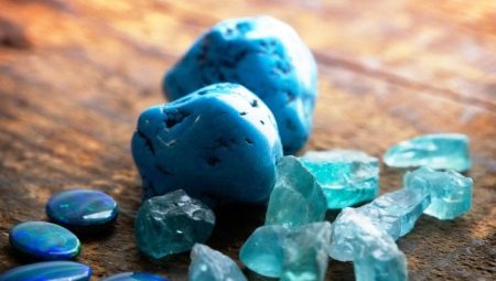 Blue stones: types, application and care