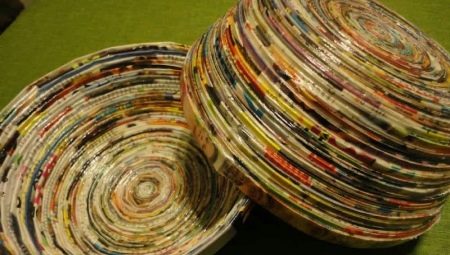 Slikskåle lavet af avisrør