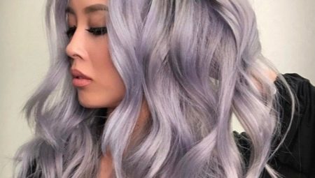 Τέφρα μοβ χρώμα μαλλιών: αποχρώσεις και αποχρώσεις του χρωματισμού