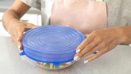 Tapas elásticas de silicona para utensilios de cocina: descripción y propósito.