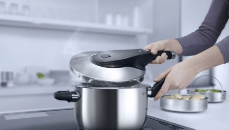 Russian-made stainless steel pressure cookers