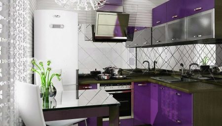 Дизайн на кухня 5 кв. м с хладилник в 