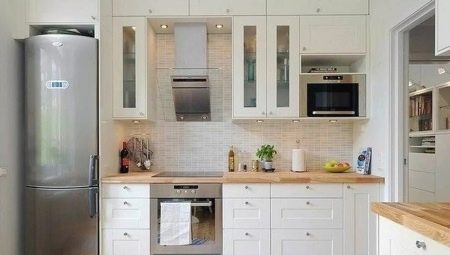 Kitchen design 9 square meters with refrigerator