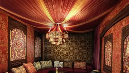 Wohnzimmer im orientalischen Stil: Ausstattung, Farb- und Materialauswahl, interessante Beispiele