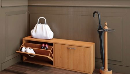 Μια συρταριέρα για παπούτσια στο διάδρομο: ποικιλίες και λεπτές λεπτομέρειες λειτουργίας