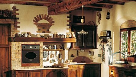 Nhà bếp cổ: các quy tắc thiết kế và các ví dụ đẹp