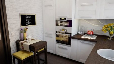 Kitchen set untuk dapur kecil: jenis dan pilihan
