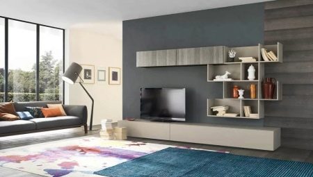 Závěsné skříňky v obývacím pokoji: výběr a design