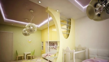 Soveværelse kombineret med en børnehave: zoneinddelingsregler og designmuligheder