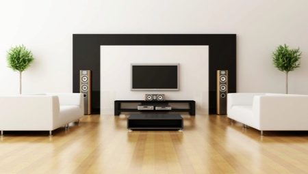 Las sutilezas del diseño de la sala de estar en el estilo del minimalismo.