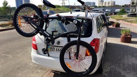 رف دراجات للباب الخلفي للسيارة: الميزات والاختيارات