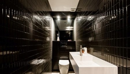 Melnā tualete: plusi un mīnusi, dekorēšanas ieteikumi un piemēri