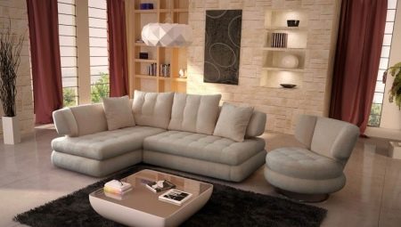 Olohuoneen sohvat: lajikkeet, valinnat ja vaihtoehdot sisustuksessa