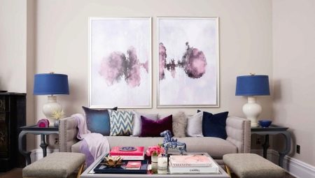 Imágenes en la sala de estar sobre el sofá: ¿qué son y cómo elegir?