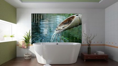 Panneaux du carrelage à la salle de bain: avantages et inconvénients, variétés, choix, idées