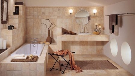 Stenen tegel voor badkamer: voor- en nadelen, typen, aanbevelingen om te kiezen