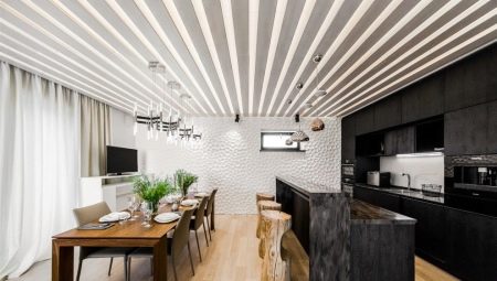 Panel ceiling in the kitchen: varieties, selection, installation