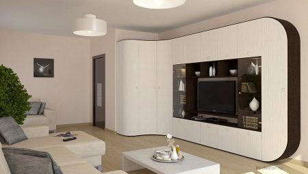 Rohové stěny v obývacím pokoji: funkce a doporučení pro výběr