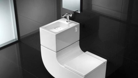 Mangkuk tandas dengan sinki pada tangki: peranti, kelebihan dan kekurangan, cadangan untuk memilih