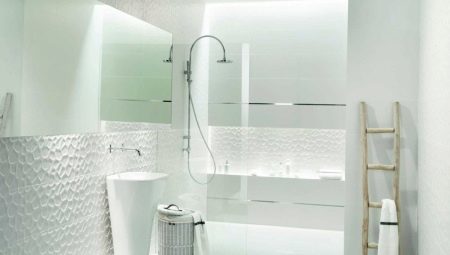 Salle de bain blanche: avantages et inconvénients, options de conception