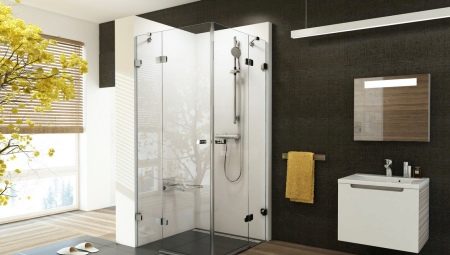 Douche in een badkamer zonder cabine: voor- en nadelen, ontwerpvoorbeelden