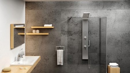 Paneles de ducha: características, tipos y selección.