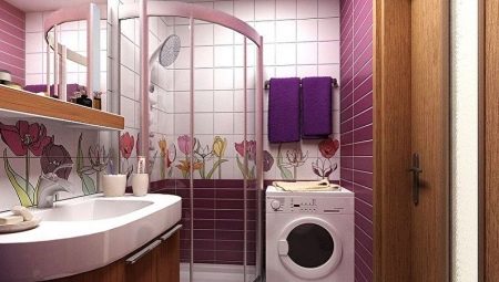 Pilihan desain kamar mandi yang menarik 2 sq. m