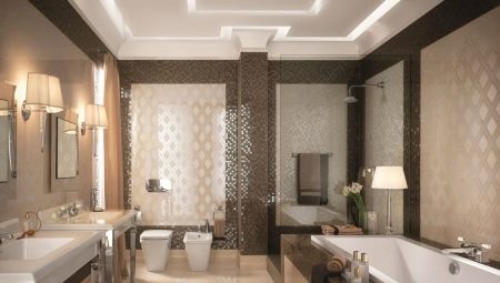 Ladrilhos do banheiro: características e opções de design
