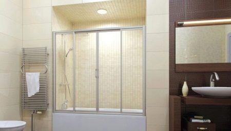 Plastic curtains for the bathroom: features and varieties
