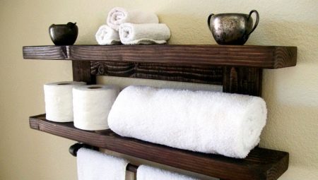Hylle for håndklær på badet: varianter, anbefalinger for valg