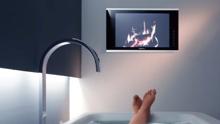 TV bilik mandi: ciri dan cadangan untuk dipilih