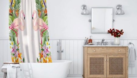 Kylpyhuoneen kangasverhot: tyypit ja valinta
