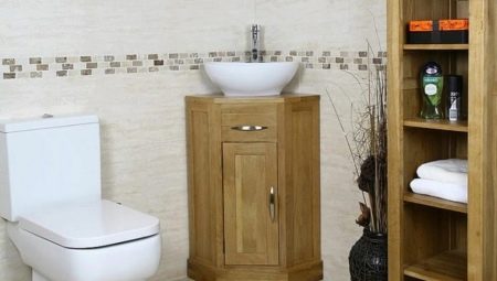 Kampinės kriauklės su praustuvu vonios kambaryje: veislės, pasirinkimo rekomendacijos