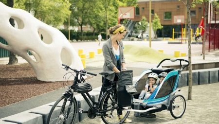 รถพ่วงจักรยานสำหรับเด็ก: ข้อกำหนดและช่วงของรุ่น