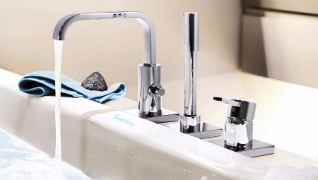 Faucets with shower on board bathtub: features and types