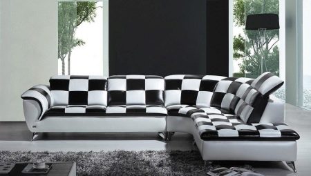 Μαύροι και άσπροι ​​καναπέδες: χαρακτηριστικά και κανόνες συνδυασμού