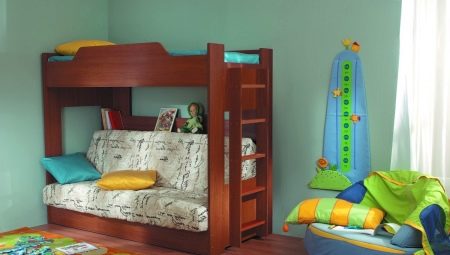 Łóżka piętrowe dla dzieci z sofą: odmiany i wskazówki dotyczące wyboru