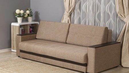 Sofa dengan sandaran tangan: fitur, jenis, dan pilihan