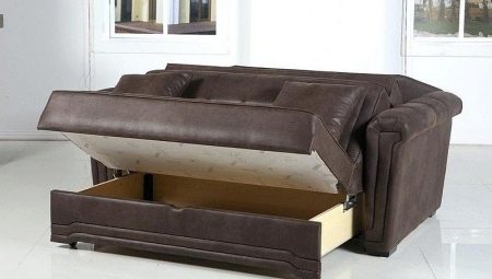 Sofaer med boks for lin: beskrivelse av typer, størrelser og utvalg