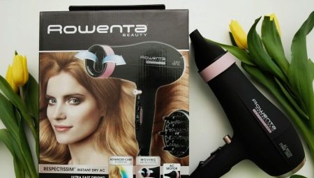 Pengering rambut Rowenta: karakteristik, model, dan pengoperasian