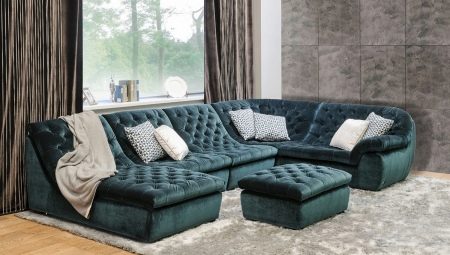 Široke sofe: značajke odabira i smještaja