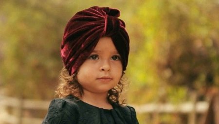 Turbantes para niños: características e imágenes de moda.