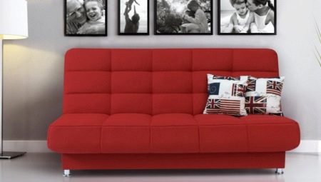 Lipat sofa tanpa tempat letak tangan: ciri, saiz dan pilihan